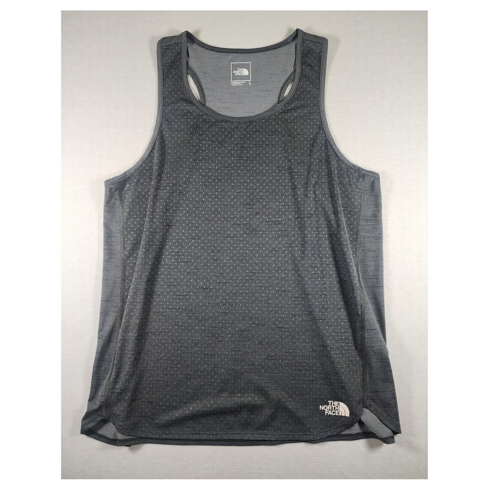 The North Face Womens Grey Perforated Racerback Active Tank Top Size Large